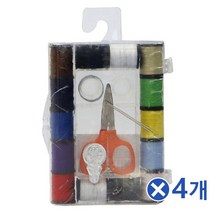 SSBEST여행용 미니 사각 반짇고리x4개 반짓고리 바느질함