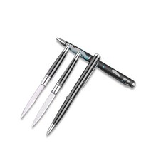 다이빙칼 야외 커터칼 전술 호신용 볼펜 다용도 볼칼 휴대 볼칼, C02-하프 블레이드, T02-블루