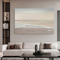 해변에서 바다 래핑 유화 벽 캔버스 홈 아트 손 그림 현대 아트웍 Unframed 거실, [10] 100x100cm unframed, [03] CCI211118 (82)C