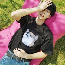 토모나리 시바견 오버핏 티셔츠