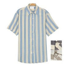 시원한소재 스프라이트 남성반팔남방 프린팅셔츠