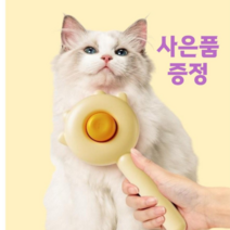 사은품증정)고양이빗 고양이브러쉬 냥계란빗, 노란색 1개