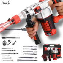 베이시크 파괴함마 드릴 뿌레카 함마 해머 전기 유선, 럭셔리세트, 1개