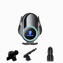 Ecool 포르쉐 고속 무선 충전 핸드폰 거치대 718 카이엔 파나메라 포르쉐로고 QC 3.0 시거잭 무료, 파나메라 (971)(18년~현재), Porsche black1