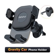 [해외] QOOVI 차량용 휴대폰 홀 핸드폰거치대 직구, 1.Black