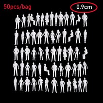 미앤하우스 미니어처 화이트 피규어 건축 모델 휴먼 스케일 모델 ABS 사람들 인형 집 장식 10/50 개 1:100/, 05 50pcs 0.9cm