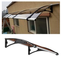 캐노픽스 캐노픽스 550 x 1300 어닝 차양 창문 비막이 렉산, 렉산(상판) 그린+브라켓(지지대) 그레이