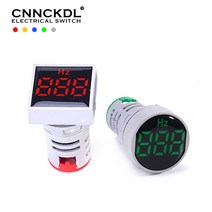22mm 보호 필름 0-99Hz 측정 범위 디지털 디스플레이 전기 헤르츠 주파수 측정기 사각형 원형 신호 표시기, 01 Film Round_02 Yellow