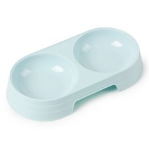 더블 애완 동물 그릇 개 먹이 급수기 스테인레스 스틸 애완 동물 마시는 접시 피더 고양이 강아지 먹이 용, 04 simple 1