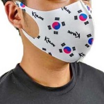 [mag] 태극기 응원 도구 마스크 A01 / 축구 월드컵 붉은 악마 응원 소품 운동회 행사, 성인용