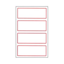 이름라벨지 견출지스티커 적색 87X34MM 10매