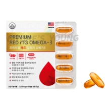 네이쳐스영 레드 초임계 알티지 오메가3 1100mg 60캡슐 RTG 식약처인정, 60캡슐(2개월분)