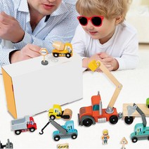 입식 지게차 8조각 건설 장난감 자동차 지게차 Playset 위한 학습 교육 생일 선물, 한개옵션0