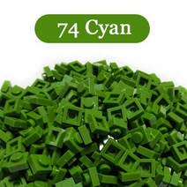 더치커피 메이커 플레이트 1x1 3024 DIY 픽셀 아트 리믹스 그림 QR 코드 106 색상 빌딩 블록 부품 벽돌 모, 50 Cyan 74