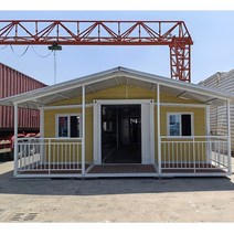 확장형 조립식 접이식 컨테이너 하우스 작업자 룸 플랫 팩 20 피트, 01 빨간