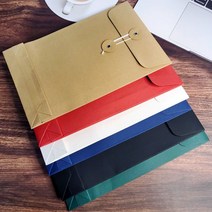 컬러 단추 봉투 하도메 각대 파일 종이 끈 서류봉투 세로형 A5, A5 검정 (07-399C)