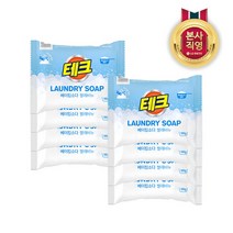 [KT알파쇼핑]테크 베이킹소다 빨래비누 180g x 8개