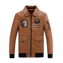 인디언 자수 빅사이즈 남자 가죽자켓 9XL 오토바이 점퍼 겨울 자켓 L45