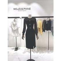 모조에스핀 리본장식 H라인 원피스 J221MSE015
