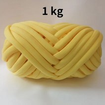 목도리 실 손뜨개 손 뜨개질용 두꺼운 슈퍼 부피가 큰 원사 1KG 크로셰 뜨개질 부드러운 면화 DIY 팔 담요용 로빙 스피닝 232895, 1kg 옐로우