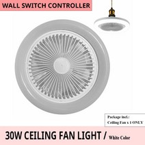 천장 팬 LED 원격 E27 조명 침실 스위치 제어 30 와트 2400LM 홈 램프 AC86-25V 드롭 배송, 05 2