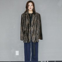 [모스마라] 호피 스웨이드 자켓
