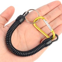 [풀리줄리] 미니 카라비너 열쇠 고리 늘어나는 스프링줄 도난 분실 방지줄 공공 기관 마트 관공서 돋보기