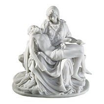 미켈란젤로 피에타 벨라뎃다 피에타상 성모 마리아 동상 도자기 선물 보석 공예 장식, 흰색, 보여진 바와 같이