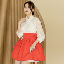 생활한복에 생활한복을 더한 덧치마 스커트 빅사이즈 허리치마 퓨전의상