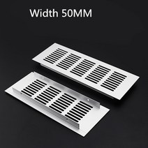 플렉스샤프트 하수관 배관 청소기 통풍구 천공 시트 알루미늄 공기 환기 그릴 커버 옷장 신발 에어컨 홈, 04 Width 50MM_05 length 225MM