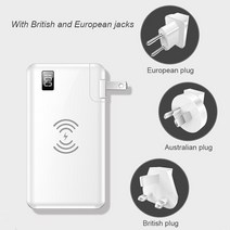 가성비샤오미 호환 외장 배터리용 무선 충전기 보조 10000mAh 18W PD QC3.0 고속, 03 3 Plugs White