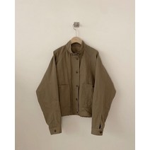 가을 A08909립넥 반점퍼 코트