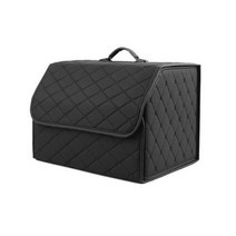 카고박스 대용량 다용도 가죽 접이식 자동차 트렁크 정리 수납 가방 도구, 03 Black M
