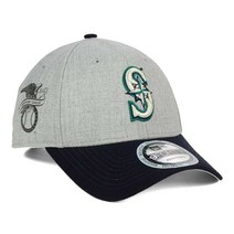 New Era 시애틀 매리너스 뉴에라 MLB 헤더 히트 9FORTY 캡 모자 반사 그레이