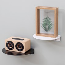 무타공 원형 벽선반 벽걸이 미니 인테리어 카페 선반, 화이트