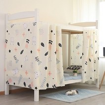 SKANDSALO 기숙사 2층침대 암막커튼 숙면 필수 완소템 항공배송, 네이비 블루 블랙 스타 2 + 탑