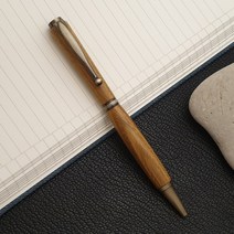 나모 리그넘 앤틱 볼펜 유창목 이니셜 각인 무료 고급 수제 볼펜, 한글 2, 1개, 원목 케이스