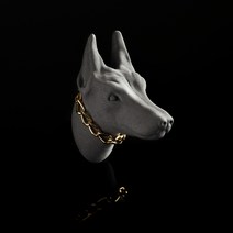 헤카테 도베르만 차량용 석고방향제, 코코마드모아젤(품절), 다크그레이, 1개