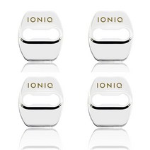 자동차경보기 도난방지 현대 IONIQ 5 6 7 용 스테인레스 스틸 자동차 도어락 액세서리 4 개입, 03 4pcs silver IONIQ