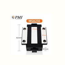 베어링하우징 스티어링 프린팅기 잠금 PMI-선형 가이드 슬라이더 블록 사각 레일 베어링 MSA15/20/25/30/, 06 MSA25ESSF