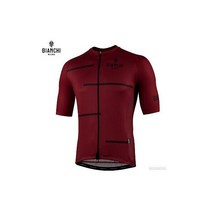 NEW Bianchi Milano DISUERI Short Sleeve Cycling Jersey : DARK RED