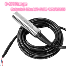 스마트 수위 센서 물 탱크 액체 깊이 레벨 미터 0-5M 범위 4-20Ma 0-10V Rs485 출력, 03 3m range 5m cable_03 0-10V