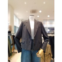 코인코즈 DW3AJ100 투버튼 카라넥 크롭 자켓