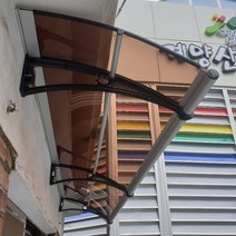 캐노픽스 550 X 1000 비가림시설 어닝만들기 수동어닝 창문 차양 야외보관함 접이식어닝, 투명렉산 검정브라켓 검정 바
