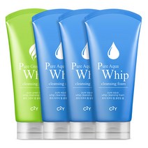 C2Y 누적300만개)휩 폼클렌징 4개 아쿠아 세안제 클렌징폼, 아쿠아3개+그린티1개, 1세트
