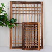 전통 한옥 창호 문살 한옥문 옛날 창호지문 문짝 전통문 한지문 창문, M 52×36 cm