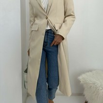 베이시코 / 베이지 실키롱카라 자켓