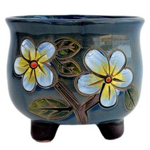별난다육 [유광 꽃그림] 다육이화분 다육화분, 네이비