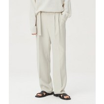 커스텀어클락 벨트 투 턱 와이드 슬랙스 라이트베이지 COOSPT172L.베이지 BELT TWO TUCK WIDE SLACKS L.베이지