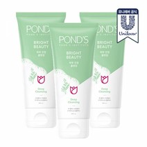 폰즈 브라이트 뷰티 쑥 아미노 애시드 클렌징폼, 3개, 200ml